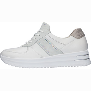 Waldlaufer Ladies Leather Lace Up Shoes - H-Arianne In White