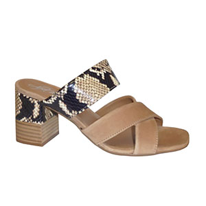Alpe Women's Sandals - Cuero (Tan) & Python Combination