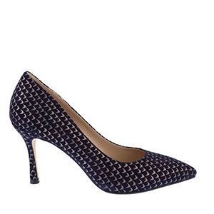 Capollini Ladies Court Shoes - Munroe In Navy 