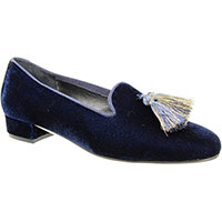 Sale - £49 Capollini Women's Shoes - Navy Velvet Slipper Shoes