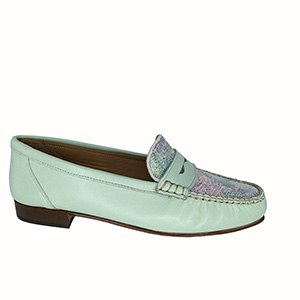 HB Italia Shoes - Ladies Aqua Penny Loafer