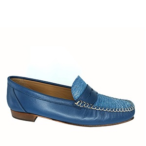 HB Italia shoes - Ladies Navy Blue Penny Loafer