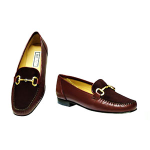 HB Italia Shoes - Ladies Bordeaux Loafer Shoes 