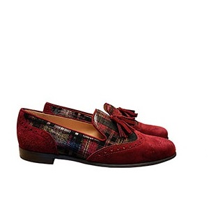 HB Italia Brogue Shoes In Bordo 