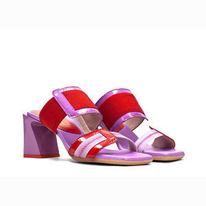 Hispanitas Mallorca - Ladies Mule Sandals In Scarlet & Violet