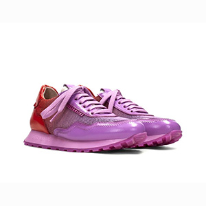 Hispanitas Loira Ladeis Lace Up Trainer Shoes In Violet & Scarlet