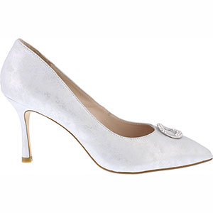 Capollini Ladies Court Shoes - Judi In Silver