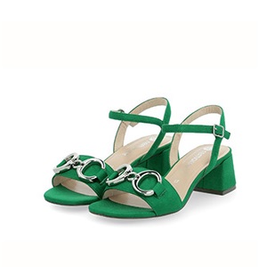 Remonte - Ladies Green Block Heeled Sling Back Sandals 