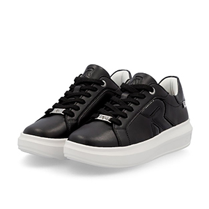 Rieker Sport - W1204-01 Ladies Black Leather Trainers