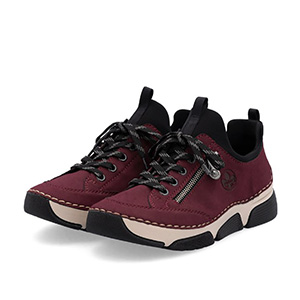 Rieker - 45973-36 Ladies Bordeaux Slip On Trainer Shoe