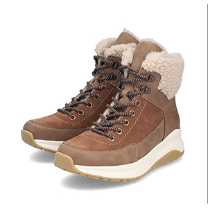 Rieker Tex Z0920-24 - Ladies Brown Lace Up & Side Zip Boots 