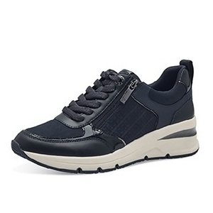 Tamaris Ladies Navy Wedge Trainer 1-23721-42-514