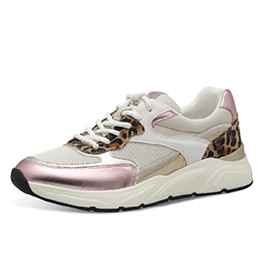 Tamaris Ladies Pink Combination Lace Up Trainers 1-23745-43-514