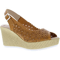Adesso - Ladies Wedge Sandals Flora In Whisky ( Tan )