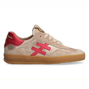 Another Trend Iconic 11 - Ladies Old Rose Trainer Shoes (Beige & Pink)