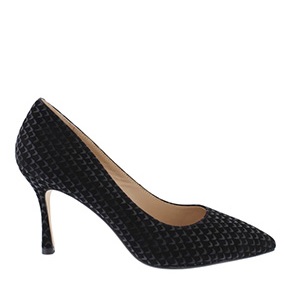 Capollini Ladies Court Shoes - Munroe In Black Feature