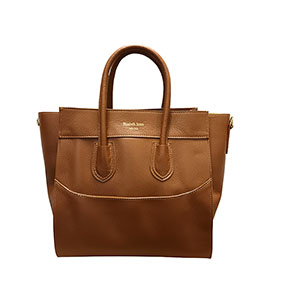 Elizabeth James Italian Large Tan Leather Bag