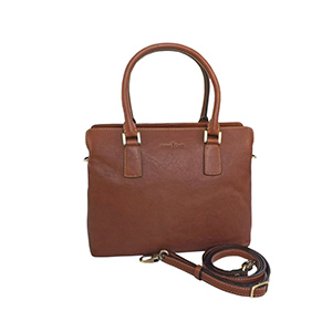 Gianna Conti  Classic Grab Bags In Tan  Leather
