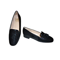 HB Espana Shoes  - Women's Black Slipper Shoes With Tassles
