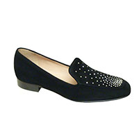 HB Italia Shoes - Black Suede With Studded Detailing