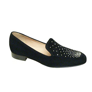 Sale - HB Italia Shoes - Black Suede With Studded Detailing
