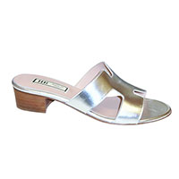 HB Italia Sandals In Silver Metallic