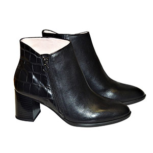 Hispanitas - Ladies Classic Black Leather Ankle Boots 