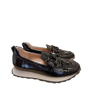 Hispanitas Ladies Loafers - Loira In Black Patent Leather 