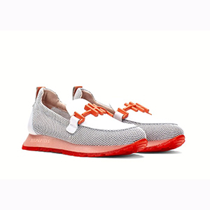 Hispanitas Womens Classic Loafer Kansa In Coral And White