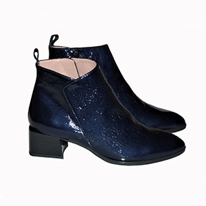 navy patent boots
