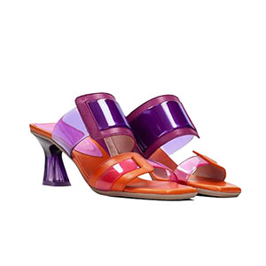 Hispanitas Greta V23 - Ladies Open Toe Sandal In Papaya, Purple & Pink