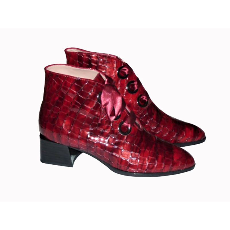 red croc ankle boots