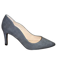 Sale Now £30.00 -  Lisa Kay Court Shoes - Carlton In Grey Suede