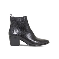 Sale -  Lisa Kay Boots - 'Kerri ' Womens Rowan Black Moc - Croc Ankle Boots