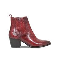 Sale - Lisa Kay Boots - ' Kerri 'Womens Red Moc - Croc Ankle Boots 