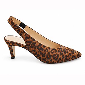 Maria Lya - Womens Leopard Print Slingback Court Shoes