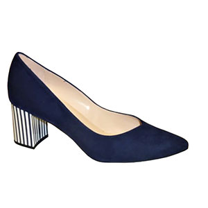 Peter Kaiser Ladies Court Shoes In Navy Suede