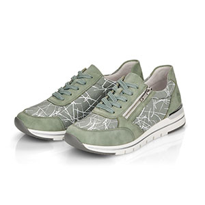 Remonte - R6700-52 Ladies Green Combination Trainers