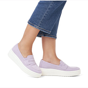 Remonte Soft -  D1C05-30  Ladies Pastel Green Slip On Shoes 