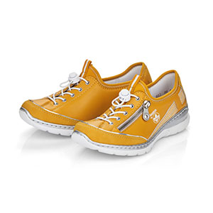 Rieker MemoSoft L32T4-69 Women's Yellow Slip On Casual Shoes 