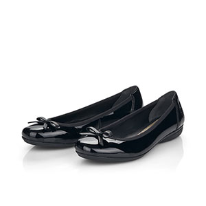 Rieker L8352-00 - ladies Slip On Patent Shoes