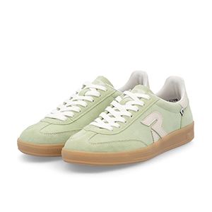 Rieker - W2200-52 Ladies Green Suede Lace Up Trainers 