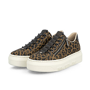 Rieker - M1953-90 Ladies Leopard Print Trainer Shoes