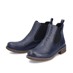 Rieker - 79450-14 Ladies Pull On Navy Blue Chelsea Boots 
