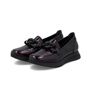 Rieker - 49051-36 - Ladies Bordeaux Patent Loafers
