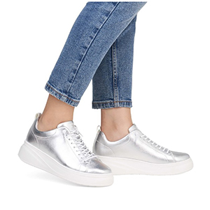 Rieker - W2301-90 Ladies Silver Trainers