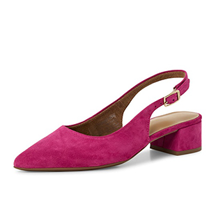 Tamaris Ladies Fuxia (Fuchsia) Suede Leather Sling Back Sandals